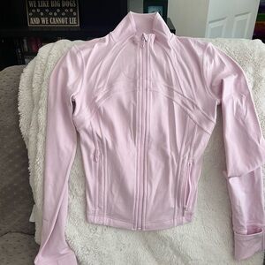 Lululemon light pink zip up fitted jacket size 2